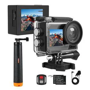 SVGo2 4K30FPS Underwater Camera, EIS 2.0 Dual Touch-Screen Waterproof Camera Underwater, 50MP 5X Zoom, Remote Action Camera with Floating Selfie Stick, 2 Batteries for Snorkeling, Surfing SVGo2 4K30FPS Underwater Camera, EIS 2.0 Dual Touch-Screen Waterproof Camera Underwater, 50MP 5X Zoom, Remote Action Camera with Floating Selfie Stick, 2 Batteries for Snorkeling, Surfing