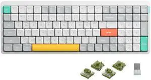 Air96 V2 Wireless Mechanical Keyboard,100 Keys Gaming Keyboard,Supports Bluetooth 5.1,2.4G and Wired Connection,for PC/Laptop/Windows/Mac -White Gateron Moss Switch Air96 V2 Wireless Mechanical Keyboard,100 Keys Gaming Keyboard,Supports Bluetooth 5.1,2.4G and Wired Connection,for PC/Laptop/Windows/Mac -White Gateron Moss Switch