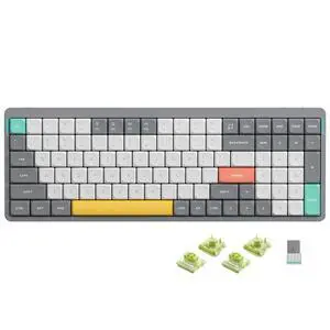 Air96 V2 Wireless Mechanical Keyboard,100 Keys RGB Backlit Keyboard,Supports Bluetooth 5.1,2.4G and Wired Connection,for PC/Laptop/Windows/Mac -Grey Gateron Aloe Switch Air96 V2 Wireless Mechanical Keyboard,100 Keys RGB Backlit Keyboard,Supports Bluetooth 5.1,2.4G and Wired Connection,for PC/Laptop/Windows/Mac -Grey Gateron Aloe Switch