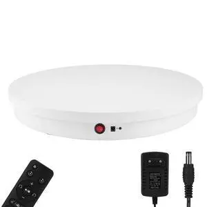Motorized Rotating Display Stand, 360 Degree Automatic Rotating Display Stand, Angle Speed Adjustabl Turntable for Big Size Products Potography Live Video Show White/ 20.5inch /330Lbs Load/Wired Motorized Rotating Display Stand, 360 Degree Automatic Rotating Display Stand, Angle Speed Adjustabl Turntable for Big Size Products Potography Live Video Show White/ 20.5inch /330Lbs Load/Wired