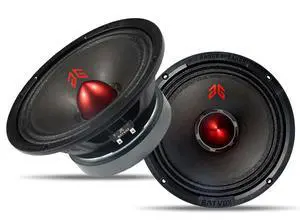 MX80E2 Midrange Loudspeaker 8" Red Bullet, 640W Max, 4 Ohms, Premium Quality Audio Door Speakers for Car or Truck Stereo Sound System, Black (2 Speaker) MX80E2 Midrange Loudspeaker 8" Red Bullet, 640W Max, 4 Ohms, Premium Quality Audio Door Speakers for Car or Truck Stereo Sound System, Black (2 Speaker)