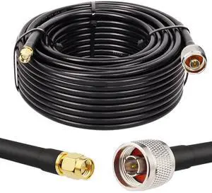 KMR240 N Male to SMA Male Cable - 75FT Ultra Low Loss SMA to N Cable 50 ohm for WiFi Router/GPS Receiver/Antenna/Signal Booster Use KMR240 N Male to SMA Male Cable - 75FT Ultra Low Loss SMA to N Cable 50 ohm for WiFi Router/GPS Receiver/Antenna/Signal Booster Use