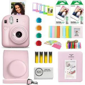 INSTAX Mini 12 Instant Film Camera | Blossom Pink Bundled with INSTAX Mini Instant Film |40 Exposures + Instax Accessory Bundle + AA Batteries + Cleaning Cloth (10 Items) INSTAX Mini 12 Instant Film Camera | Blossom Pink Bundled with INSTAX Mini Instant Film |40 Exposures + Instax Accessory Bundle + AA Batteries + Cleaning Cloth (10 Items)