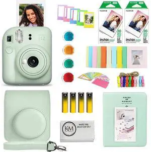 INSTAX Mini 12 Instant Film Camera | Mint Green Bundled with INSTAX Mini Instant Film |40 Exposures + Instax Accessory Bundle + AA Batteries + Cleaning Cloth (10 Items) INSTAX Mini 12 Instant Film Camera | Mint Green Bundled with INSTAX Mini Instant Film |40 Exposures + Instax Accessory Bundle + AA Batteries + Cleaning Cloth (10 Items)