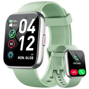 Smart Watches for Women Men, 1.85" HD Smart Watch for Samsung/iPhone/Android, Fitness Tracker with 24/7 Heart Rate/Sleep/SpO2 Monitor, Smartwatch 120+ Sports Modes 3ATM Waterproof, Green Smart Watches for Women Men, 1.85" HD Smart Watch for Samsung/iPhone/Android, Fitness Tracker with 24/7 Heart Rate/Sleep/SpO2 Monitor, Smartwatch 120+ Sports Modes 3ATM Waterproof, Green
