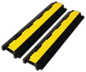 2 Pack Rubber Cable Ramp Hose Cable Protector Ramp 1 Channel 22000Lbs Load Capacity Traffic Speed Bump Wires Power Lines Extension Cord Cover for Indoor Outdoor 2 Pack Rubber Cable Ramp Hose Cable Protector Ramp 1 Channel 22000Lbs Load Capacity Traffic Speed Bump Wires Power Lines Extension Cord Cover for Indoor Outdoor