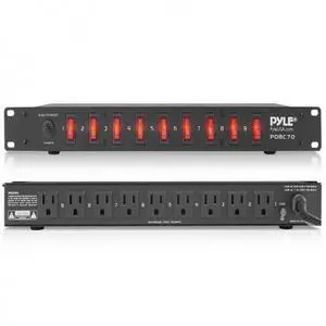 PDU Power Strip Surge Protector - 150 Joule 9 Outlet Strips Surge Protector Heavy Duty Electric Extension Cord Strip - 1U Rack Mount Protection Power Outlet Strip W/ 9 Front Switch - Pro PDBC70 BLACK PDU Power Strip Surge Protector - 150 Joule 9 Outlet Strips Surge Protector Heavy Duty Electric Extension Cord Strip - 1U Rack Mount Protection Power Outlet Strip W/ 9 Front Switch - Pro PDBC70 BLACK