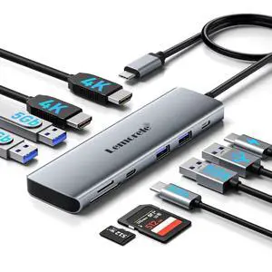 Laptop Docking Station Dual HDMI Monitor, 10 in 1 USB C Hub with 2 HDMI Ports, PD Charging, SD/TF, 5 USB C/A Ports, Laptop Docking Station for Dell XPS/HP/Lenovo/Surface(MacOS only Supports SST Mode) Laptop Docking Station Dual HDMI Monitor, 10 in 1 USB C Hub with 2 HDMI Ports, PD Charging, SD/TF, 5 USB C/A Ports, Laptop Docking Station for Dell XPS/HP/Lenovo/Surface(MacOS only Supports SST Mode)