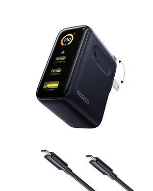 Picogo 100W USB C Charger, 3-Port Multi-Device Fast Charging Laptop Charger with Smart Display & Touch Control, GaN Power Adapter for MacBook Pro, iPhone 17/16, Pixel, Steam Deck, ROG Ally Picogo 100W USB C Charger, 3-Port Multi-Device Fast Charging Laptop Charger with Smart Display & Touch Control, GaN Power Adapter for MacBook Pro, iPhone 17/16, Pixel, Steam Deck, ROG Ally