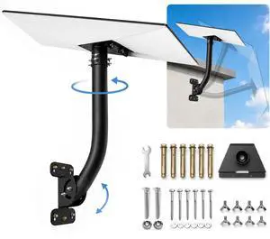 Starlink Mount for Standard 4/4X/Gen 3, Heavy Duty 360° Adjustable Starlink Roof Mount, Windproof Starlink Wall Mount with Adapter, All-in-One Starlink Mounting Kit Compatible with V3/V4 Standard Dish Starlink Mount for Standard 4/4X/Gen 3, Heavy Duty 360° Adjustable Starlink Roof Mount, Windproof Starlink Wall Mount with Adapter, All-in-One Starlink Mounting Kit Compatible with V3/V4 Standard Dish