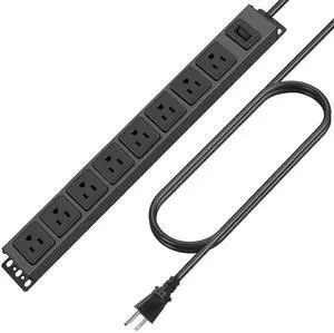 8 Outlet Magnetic Power Strip, 14AWG Extension Cord, 6Ft, Black, 1 | Metal Heavy Duty Surge Protector, 1200J Surge Protector with Multiple Outlets, Wall Mount Plug Extender with Switch 8 Outlet Magnetic Power Strip, 14AWG Extension Cord, 6Ft, Black, 1 | Metal Heavy Duty Surge Protector, 1200J Surge Protector with Multiple Outlets, Wall Mount Plug Extender with Switch