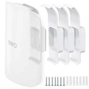 Wall Mount Bracket for eero Pro 7 Router (3 Pack) | Screw-Mounted, Easy Installation, Space-Saving, Hidden Cable management, Neat and Tidy Mounting, Compatible with eero Pro 7 Wall Mount Bracket for eero Pro 7 Router (3 Pack) | Screw-Mounted, Easy Installation, Space-Saving, Hidden Cable management, Neat and Tidy Mounting, Compatible with eero Pro 7