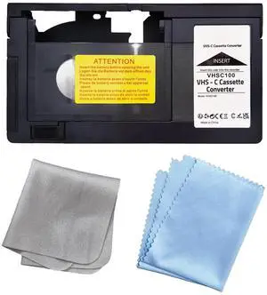 HQ VHS-C Video Cassette Adaptor Motorized VHS-C to VHS Cassette Adapter NOT Compatible with 8mm/MiniDV/Hi8 Tapes with 2 Pcs Lens Clean Cloth HQ VHS-C Video Cassette Adaptor Motorized VHS-C to VHS Cassette Adapter NOT Compatible with 8mm/MiniDV/Hi8 Tapes with 2 Pcs Lens Clean Cloth