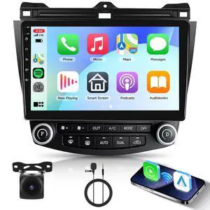 5Ghz WiFi Car Radio Stereo for Honda Accord 2003-2007 Android 15,10.1 inch Capacitive HD Touch Screen with Wireless carplay&Android Auto GPS Navigation WiFi Bluetooth USB FM Car Audio SWC 2G+64G 5Ghz WiFi Car Radio Stereo for Honda Accord 2003-2007 Android 15,10.1 inch Capacitive HD Touch Screen with Wireless carplay&Android Auto GPS Navigation WiFi Bluetooth USB FM Car Audio SWC 2G+64G
