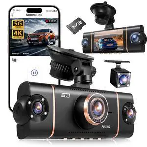 4 Channel Dash Cam 360° View Front Rear Inside & Left Right,4K+1080P*3 FHD Car Camera,5G WiFi & APP Control,8 IR Lamps Night Vision, G-Sensor, 24H Parking Mode, with a Free 64GB SD Card 4 Channel Dash Cam 360° View Front Rear Inside & Left Right,4K+1080P*3 FHD Car Camera,5G WiFi & APP Control,8 IR Lamps Night Vision, G-Sensor, 24H Parking Mode, with a Free 64GB SD Card