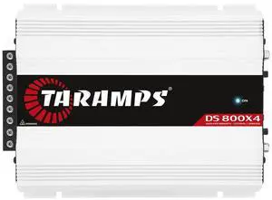 Taramps DS 800x4 1 Ohm 800 Watts RMS 4-Channel 200x4 RMS, Class D, Full Range, Crossover High / Low Pass Fixed, Bridgedable Car Audio Amplifier, White Taramps DS 800x4 1 Ohm 800 Watts RMS 4-Channel 200x4 RMS, Class D, Full Range, Crossover High / Low Pass Fixed, Bridgedable Car Audio Amplifier, White