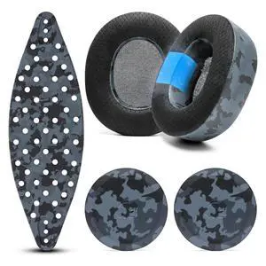Modkit V2 Nova Pro Wireless, Pro Omni, & Elite - Gel Earpads, Extra-Wide Headband, & Side Plates for Arctis Nova Pro Wireless, Nova Elite & Nova Pro Omni by Wicked Cushions | Black Camo Modkit V2 Nova Pro Wireless, Pro Omni, & Elite - Gel Earpads, Extra-Wide Headband, & Side Plates for Arctis Nova Pro Wireless, Nova Elite & Nova Pro Omni by Wicked Cushions | Black Camo