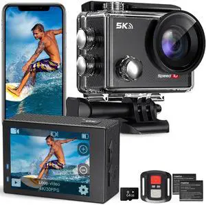Action Camera 4K 30FPS Waterproof Camera Underwater 131FT with EIS WiFi App Remote Control 64GB Card 170° Wide Angle Sports Helmet Bike Video Black Action Camera 4K 30FPS Waterproof Camera Underwater 131FT with EIS WiFi App Remote Control 64GB Card 170° Wide Angle Sports Helmet Bike Video Black
