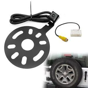 Spare Tire Backup Camera, Car Rear View Back Up Camera for Jeep Wrangler Spare Tire Mount 2007-2018, Waterproof Wide Angle Removable Camera Guidelines with OEM Monitor Adapter Spare Tire Backup Camera, Car Rear View Back Up Camera for Jeep Wrangler Spare Tire Mount 2007-2018, Waterproof Wide Angle Removable Camera Guidelines with OEM Monitor Adapter