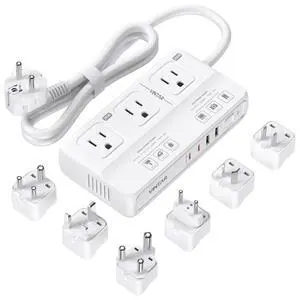 220V to 110V Converter, 2000W Travel Voltage Converter US to Europe | Universal Travel Adapter, 4 USB Ports(2 USB C), Step Down Transformer, Power Converter Adapter Combo for EU UK JP AU India SA 220V to 110V Converter, 2000W Travel Voltage Converter US to Europe | Universal Travel Adapter, 4 USB Ports(2 USB C), Step Down Transformer, Power Converter Adapter Combo for EU UK JP AU India SA