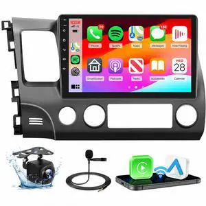 4G 64G Car Stereo for Honda Civic 2006-2011 Radio with Backup Camera | 10.1inch 1280*720 IPS Touch Screen DSP 32EQ Wireless Carplay Android Auto Bluetooth 5.0 GPS SWC FM/RDS 5G WiFi MirrorLink 4G 64G Car Stereo for Honda Civic 2006-2011 Radio with Backup Camera | 10.1inch 1280*720 IPS Touch Screen DSP 32EQ Wireless Carplay Android Auto Bluetooth 5.0 GPS SWC FM/RDS 5G WiFi MirrorLink
