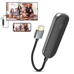 Wireless HDMI Adapter for iPhone iPad (iOS Only, Not for Android), AirPlay Screen Mirroring to TV Monitor Projector, Plug & Play iShare iOS Display Dongle, Support YouTube Tiktok, HD 1080P Wireless HDMI Adapter for iPhone iPad (iOS Only, Not for Android), AirPlay Screen Mirroring to TV Monitor Projector, Plug & Play iShare iOS Display Dongle, Support YouTube Tiktok, HD 1080P