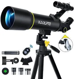 70mm 400mm Telescope for Kids & Beginners, 20X-200X AZ Mount Kit | 70mm 400mm telescope for kids and beginners; anti-reflection optics, 20X-200X range, phone adapter, tripod and remote kit 70mm 400mm Telescope for Kids & Beginners, 20X-200X AZ Mount Kit | 70mm 400mm telescope for kids and beginners; anti-reflection optics, 20X-200X range, phone adapter, tripod and remote kit