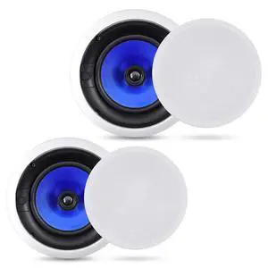 8 In-Wall / In-Ceiling Speakers, 250W Peak, Hi-Fi Stereo Sound, Pivoting Adjustable Coaxial Silk Dome Tweeter, Poly Cone Woofer, Stain Resistant Grill, For Home Theater, Custom Installs- Pair 8 In-Wall / In-Ceiling Speakers, 250W Peak, Hi-Fi Stereo Sound, Pivoting Adjustable Coaxial Silk Dome Tweeter, Poly Cone Woofer, Stain Resistant Grill, For Home Theater, Custom Installs- Pair