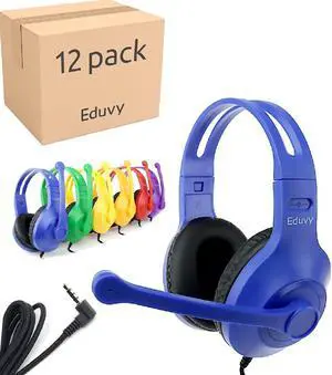 Bulk Headphones for Classroom with Microphone, Heavy-Duty School Pack Wired Headphones for Students with Rotating Boom Mic. Teacher Must Haves from Elementary to College (12 Pack Mixed Color) Bulk Headphones for Classroom with Microphone, Heavy-Duty School Pack Wired Headphones for Students with Rotating Boom Mic. Teacher Must Haves from Elementary to College (12 Pack Mixed Color)
