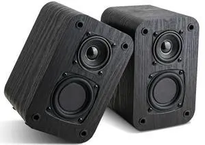 Passive Bookshelf Speakers for Home Theater Surround Sound, Satellite Stereo Speakers with Crisper Sound and Classic Wood Grain for Record Player/Computer/TV, Wall Mountable, One Pair. | 6, 2.75" Woo Passive Bookshelf Speakers for Home Theater Surround Sound, Satellite Stereo Speakers with Crisper Sound and Classic Wood Grain for Record Player/Computer/TV, Wall Mountable, One Pair. | 6, 2.75" Woo