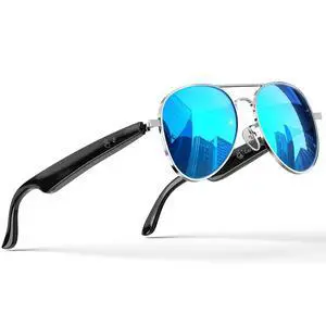 AI Smart Glasses, Smart Translation Glasses That Support 164 Language Translation, IP65 Waterproof Smart Sunglasses, Classic Aviator Sunglasses with Voice Assistant/AI Call/Chat GPT AI Smart Glasses, Smart Translation Glasses That Support 164 Language Translation, IP65 Waterproof Smart Sunglasses, Classic Aviator Sunglasses with Voice Assistant/AI Call/Chat GPT