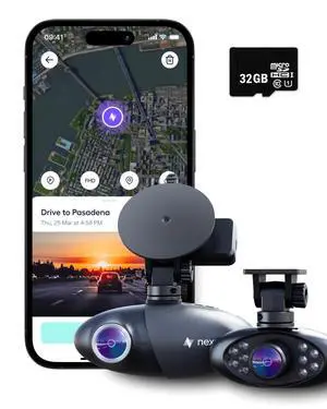 Pro Dual Dash Cam 1080p FHD Front and Interior Cameras AI Crash Detection 24H Parking Mode Night Vision and Unlimited Cloud Backup Includes 32GB SD Card Pro Dual Dash Cam 1080p FHD Front and Interior Cameras AI Crash Detection 24H Parking Mode Night Vision and Unlimited Cloud Backup Includes 32GB SD Card