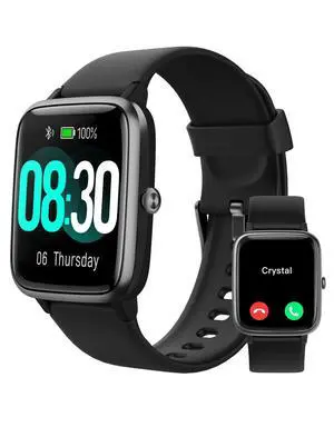 Smart Watch for Men Women, Bluetooth Call, for iPhone Android Black | 1.8" Fitness Tracker, Heart Rate/Sleep Monitor, Steps Calories Counter, 100+ Sport Types, 200+ Watch Faces, IP68 waterproof Smart Watch for Men Women, Bluetooth Call, for iPhone Android Black | 1.8" Fitness Tracker, Heart Rate/Sleep Monitor, Steps Calories Counter, 100+ Sport Types, 200+ Watch Faces, IP68 waterproof