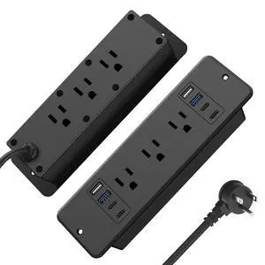 6 Outlets Recessed Power Strip, 20W USB C Ports, Black, 6FT, 2 | For Offer, Furniture, Desk Organizer Gaming Accessorie Flush Mount, Home Essentials, Plug Extender, Flat Extension Cord 6 Outlets Recessed Power Strip, 20W USB C Ports, Black, 6FT, 2 | For Offer, Furniture, Desk Organizer Gaming Accessorie Flush Mount, Home Essentials, Plug Extender, Flat Extension Cord