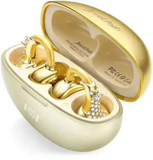 JewelPods C3 Wireless Bluetooth Earbuds, Jeweled Open-Ear Headphones, Gold | Ultra-Light Memory Wire Clip-On Earrings for All-Day Comfort, 60H Playtime, Sweat & Water Resistant, Premium Sound JewelPods C3 Wireless Bluetooth Earbuds, Jeweled Open-Ear Headphones, Gold | Ultra-Light Memory Wire Clip-On Earrings for All-Day Comfort, 60H Playtime, Sweat & Water Resistant, Premium Sound