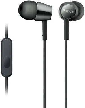 MDREX155AP in-Ear Earbud Headphones with mic for Phone Call, Black | Integrated microphone, Comfortable Secure-Fitting Silicone Earbuds, Flexible, 3.94 ft Y-shaped cord, 9mm neodymium drivers MDREX155AP in-Ear Earbud Headphones with mic for Phone Call, Black | Integrated microphone, Comfortable Secure-Fitting Silicone Earbuds, Flexible, 3.94 ft Y-shaped cord, 9mm neodymium drivers