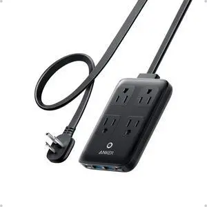 Charging Station, 20W Max 8-in-1 USB-C Power Strip | 5 ft Thin Cord with 4 AC, 2 USB-A and 2 USB-C for iPhone 15 and MacBook, Fast Charging Desktop Charger for Travel, Office Charging Station, 20W Max 8-in-1 USB-C Power Strip | 5 ft Thin Cord with 4 AC, 2 USB-A and 2 USB-C for iPhone 15 and MacBook, Fast Charging Desktop Charger for Travel, Office