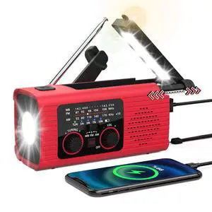 Emergency Weather Radio, 4000mAh NOAA Weather Radio Solar Charging | Hand Crank Radio & USB Charged, Radios Portable Am Fm with LED Flashlight, Reading Lamp, SOS Alarm for Emergency Situation Emergency Weather Radio, 4000mAh NOAA Weather Radio Solar Charging | Hand Crank Radio & USB Charged, Radios Portable Am Fm with LED Flashlight, Reading Lamp, SOS Alarm for Emergency Situation