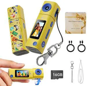 Mini Keychain Digital Camera:2K Digital Mini Camera with 16GB Card,Vintage Keychain Video Camera, 1" HD LCD Display, 400mAh Battery Portable Small Cameras with Elegant Gift Box Mini Keychain Digital Camera:2K Digital Mini Camera with 16GB Card,Vintage Keychain Video Camera, 1" HD LCD Display, 400mAh Battery Portable Small Cameras with Elegant Gift Box