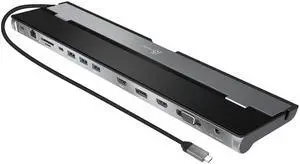 USB C Docking Station- Supports up to 3 Display Simultaneously | HDMI, DisplayPort, VGA, 100W PD Fast Charging, Gigabit Ethernet | Comes with Type C Cable Compartment (JCD543) USB C Docking Station- Supports up to 3 Display Simultaneously | HDMI, DisplayPort, VGA, 100W PD Fast Charging, Gigabit Ethernet | Comes with Type C Cable Compartment (JCD543)