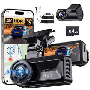 Dash Cam Front Rear - 4K STARVIS Sensor Dashcam,Free 64GB Card, Built-in 5G WiFi/GPS, Dual Dash Camera for Cars with 3" IPS Screen,HDR/WDR Night Vision, App Control, 24H Parking Mode Dash Cam Front Rear - 4K STARVIS Sensor Dashcam,Free 64GB Card, Built-in 5G WiFi/GPS, Dual Dash Camera for Cars with 3" IPS Screen,HDR/WDR Night Vision, App Control, 24H Parking Mode
