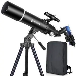 Telescopes for Adults Astronomy, 80mm Aperture 600mm Refractor Telescope for Kids & Beginners, Compact and Portable Travel Telescopio with Backpack Telescopes for Adults Astronomy, 80mm Aperture 600mm Refractor Telescope for Kids & Beginners, Compact and Portable Travel Telescopio with Backpack