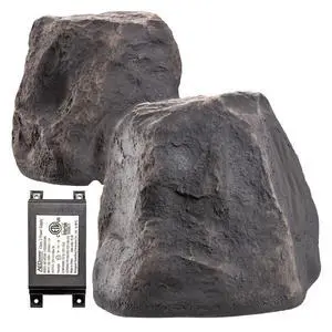 5.25" 120W Wireless Bluetooth Outdoor Rock Speaker Weather Resistant, Slate Dark Grey - BTR-150 5.25" 120W Wireless Bluetooth Outdoor Rock Speaker Weather Resistant, Slate Dark Grey - BTR-150