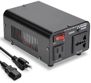 Voltage Transformer Converter 500 Watt Step Up/Down Convert from 110-120 Volt to 220-240 Volt and from 220-240 Volt to 110-120 Volt with US Outlet, Universal Outlet, Circuit Breaker Voltage Transformer Converter 500 Watt Step Up/Down Convert from 110-120 Volt to 220-240 Volt and from 220-240 Volt to 110-120 Volt with US Outlet, Universal Outlet, Circuit Breaker