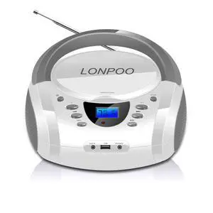 Portable Home CD Players Boombox with Speakers | USB/Bluetooth/AUX Input and Earphone Jack Output, Stereo Sound Speaker & Audio Player,White Portable Home CD Players Boombox with Speakers | USB/Bluetooth/AUX Input and Earphone Jack Output, Stereo Sound Speaker & Audio Player,White
