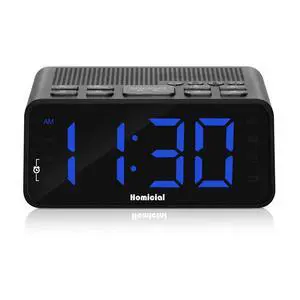 Digital Alarm Clock Radio with AM/FM Radio, Multi-Colors 1.4 LED Digits, Preset, Sleep Timer and Clear Display with Dimmer for Bedroom Bedside, Battery/Plug-in Powered Digital Alarm Clock Radio with AM/FM Radio, Multi-Colors 1.4 LED Digits, Preset, Sleep Timer and Clear Display with Dimmer for Bedroom Bedside, Battery/Plug-in Powered