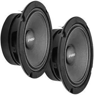 6.5 Midrange Speakers Pair 6MR200A-4, 200 Watts, 4 Ohm Shallow Mount Car Audio Slim Speaker, 1.5 in Voice Coil, Compact for Doors (2 Speakers) 6.5 Midrange Speakers Pair 6MR200A-4, 200 Watts, 4 Ohm Shallow Mount Car Audio Slim Speaker, 1.5 in Voice Coil, Compact for Doors (2 Speakers)