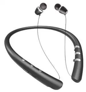 Bluetooth 5.3 Neckband Bluetooth Headphone, Sweat Resistant Noise Cancelling Stereo Headphones, and Retractable Ear Tips for Music, Conference, Videos (Bright Black) Bluetooth 5.3 Neckband Bluetooth Headphone, Sweat Resistant Noise Cancelling Stereo Headphones, and Retractable Ear Tips for Music, Conference, Videos (Bright Black)