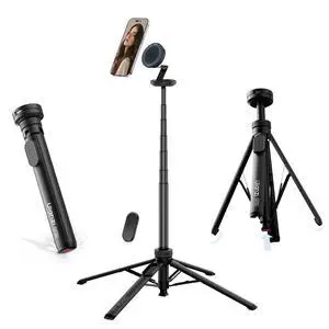 MT85 60" Magnetic Phone Tripod for iPhone 17, Auto Open Selfie Stick | N52 Magnetic, Aluminum, Enhanced 4-Leg, Extendable Phone Stand for Magsafe w Remote for Travel Vlog Content Creator Essential MT85 60" Magnetic Phone Tripod for iPhone 17, Auto Open Selfie Stick | N52 Magnetic, Aluminum, Enhanced 4-Leg, Extendable Phone Stand for Magsafe w Remote for Travel Vlog Content Creator Essential