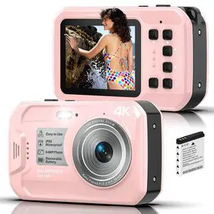 4K Underwater Camera, 64MP 16FT Waterproof Digital Camera with 16GB Card, Autofocus Floatable Waterproof Camera with IPS HD Screen, 16X Digital Zoom, Fill Light, for Snorkeling, Surfing, Swimming 4K Underwater Camera, 64MP 16FT Waterproof Digital Camera with 16GB Card, Autofocus Floatable Waterproof Camera with IPS HD Screen, 16X Digital Zoom, Fill Light, for Snorkeling, Surfing, Swimming